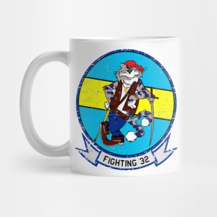 F-14 Tomcat - Fighting 32 - Grunge Style Mug